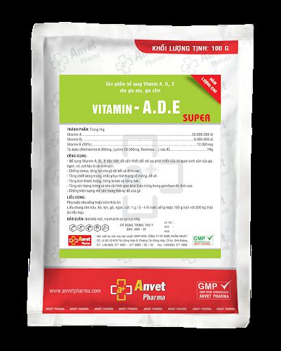 Vitamin A.D.E là loại vitamin tổng hợp cho gà nhiều người sử dụng.